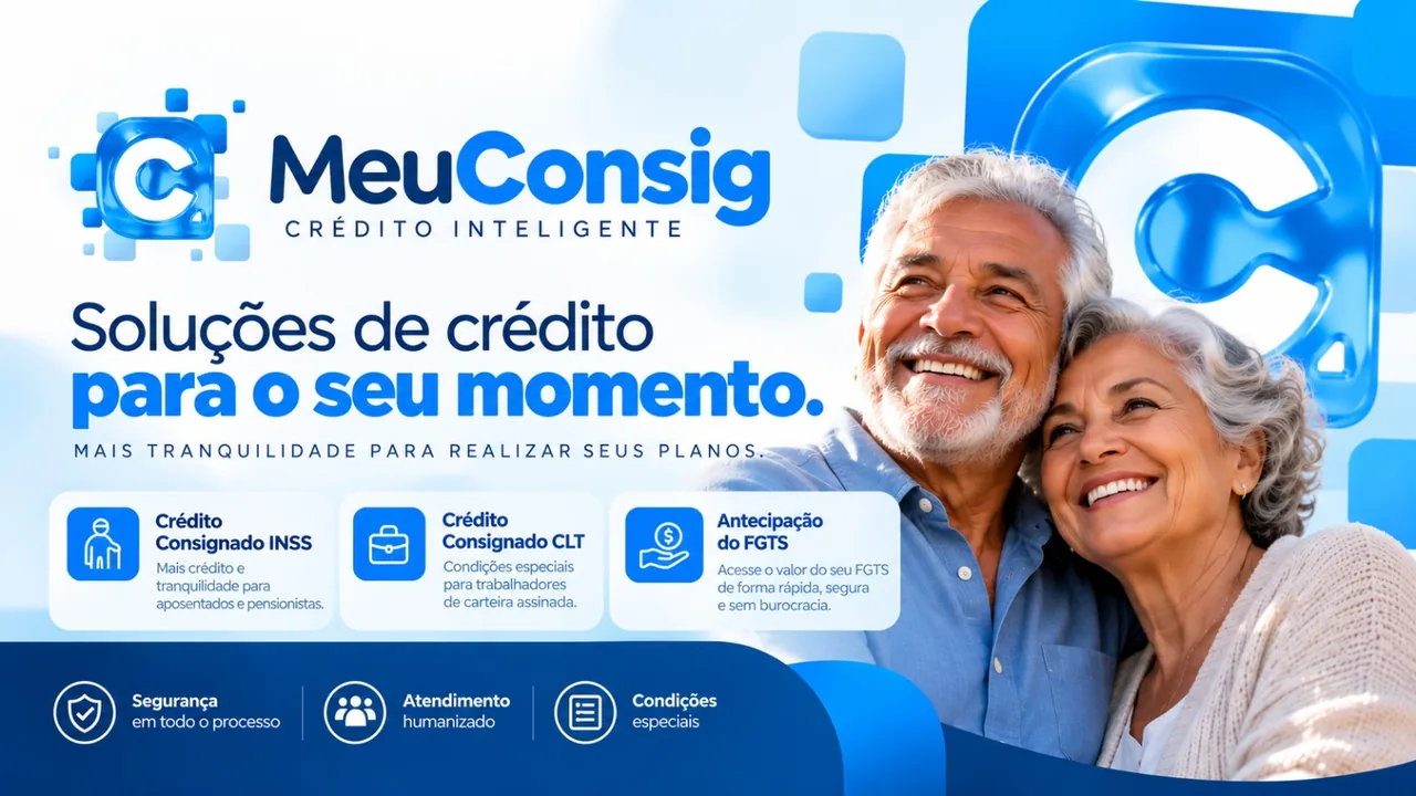 MeuConsig, crédito inteligente: consignado INSS, consignado CLT e antecipação do FGTS para quem é de Torres